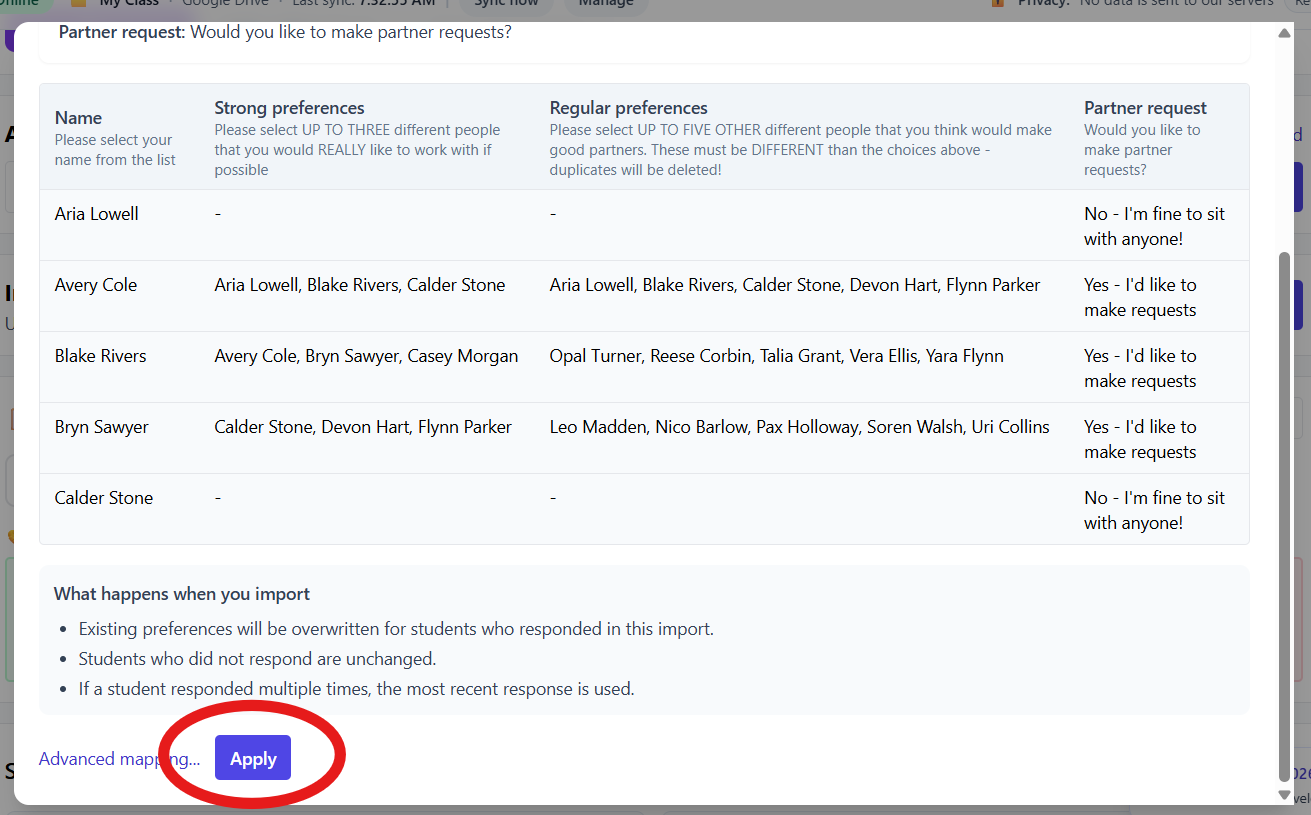 Apply button in the wizard
