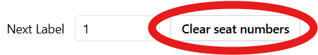 Clear all seat numbers button